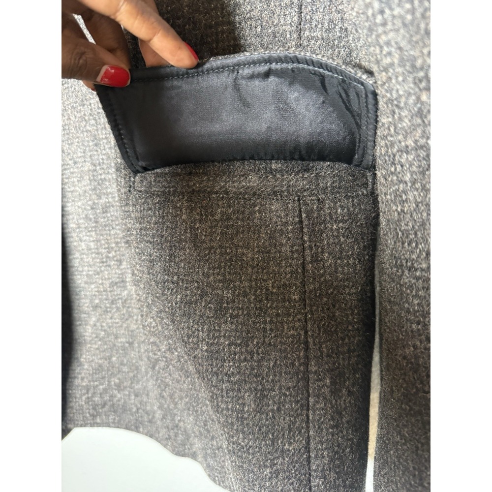 Ralph Lauren Denim & Supply Gray Tweed Wool Double Breasted Pea Coat Womens LG - Picture 4 of 11
